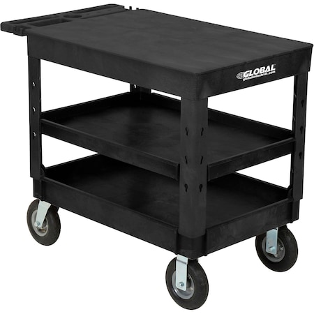 Global Industrial General Purpose Cart, Plastic, 44 in L, 25-1/2 in W, 35-1/2 in H 800347